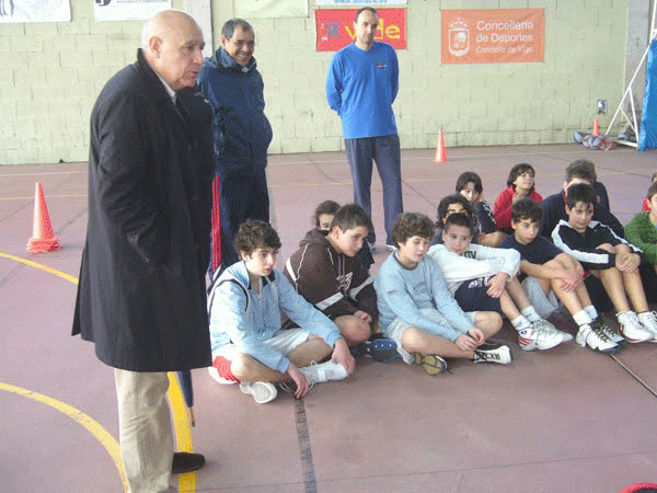 Visita do presidente da Federación Galega de Baloncesto ao 4º Campus Inverno "Xornadas de Tecnificación"